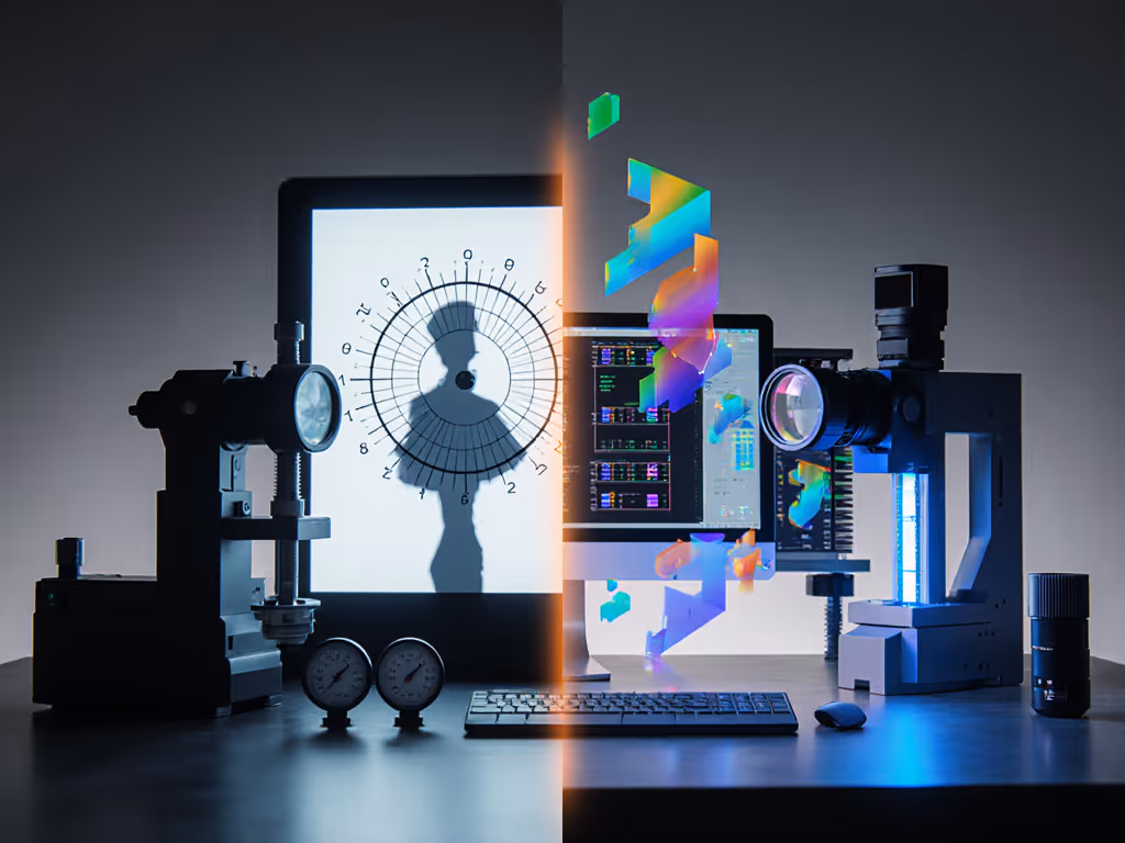 vision_system_vs_optical_comparator_measurement_setup